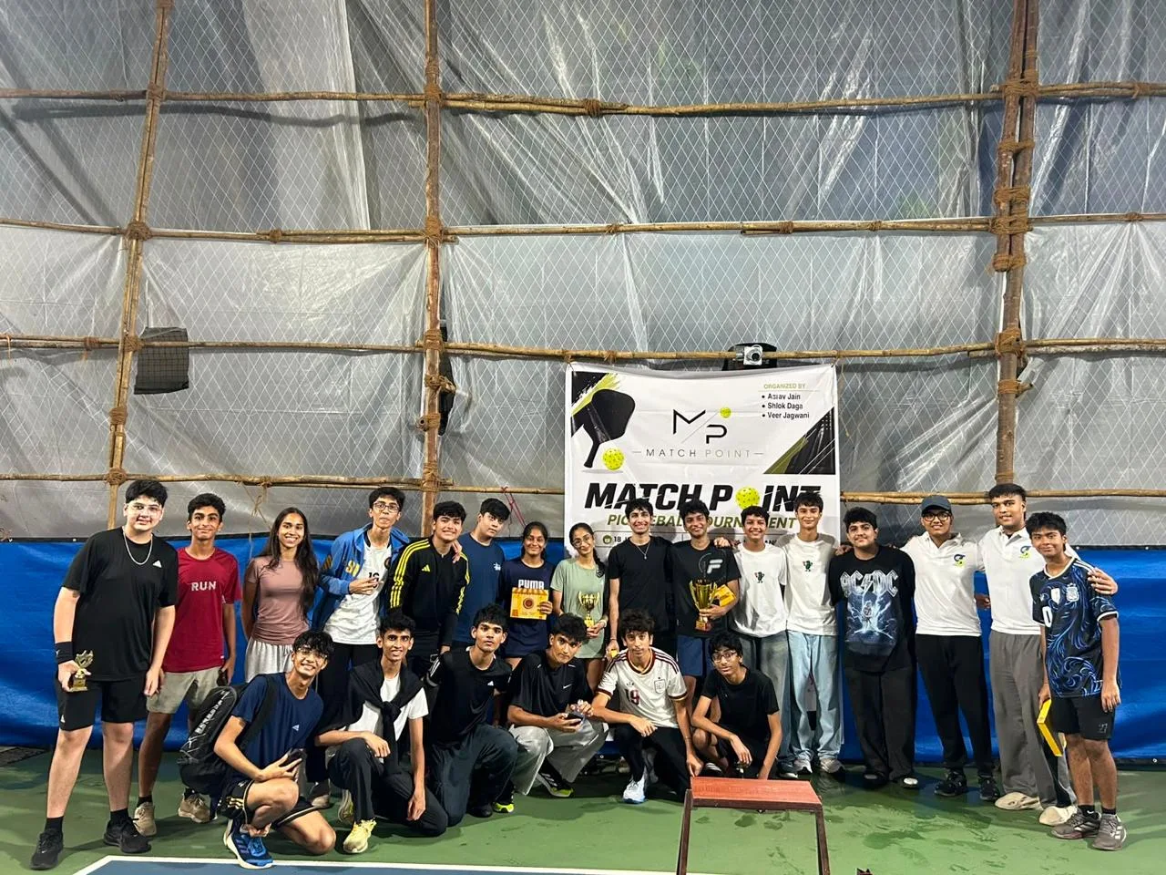Players and organisers after the final